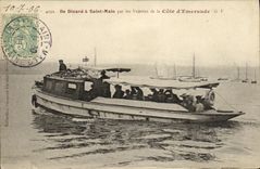 CPA De Dinard Saint Malo Par les Vedettes de la Cote d Emeraude Bateau 