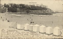 POSTAL De Dinard de la VENDIMIA la playa y el habitante Saint de Malo