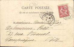 POSTAL De Dinard de la VENDIMIA la playa y el habitante Saint de Malo