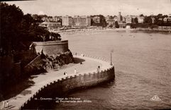 CPM Dinard Plage de L Ecluse et Promenade des Allies