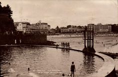 CPM Dinard La piscine et la plage de L Ecluse