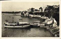 POSTAL MODERNA Dinard el asimiento del barco de alta velocidad verde de las motoras