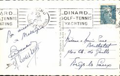 POSTAL MODERNA Dinard senala el torno extremo visto en St Malo