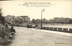 Opinion de Dinard de la POSTAL de la VENDIMIA de la presa y de la playa