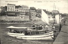 La POSTAL Dinard de la VENDIMIA el asimiento tiene barco de la alta marea