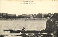 CPA Dinard La plage Bateau Canoe