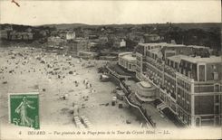 CPA Dinard Vue Generale de la Plage Prise de la Tour du crystal Hotel