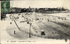 CPA Dinard Panorama de la Plage
