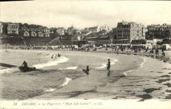 VINTAGE POSTCARD Dinard the Beach and High Life Casino