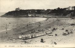 VINTAGE POSTCARD Dinard the Beach and the Point of the Inhabitant of Saint Malo of L Hotel