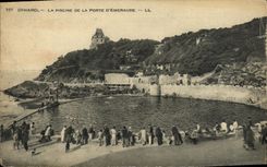 VINTAGE POSTCARD Dinard the Swimming pool Of the Gate D Emerald