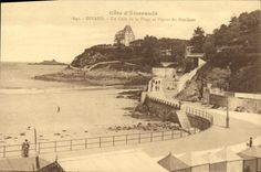 CPA Dinard Un coin de la plage et pointe du Moulinet 