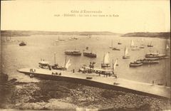 VINTAGE POSTCARD Dinard Fixed It has Low Mer and the Roads Boats