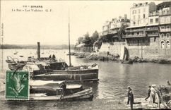 VINTAGE POSTCARD Dinard the Vat the high speed motorboats Boats