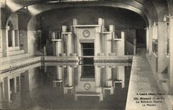 VINTAGE POSTCARD Dinard Balneum Casino the swimming pool