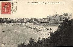 VINTAGE POSTCARD Dinard the beach Seen from of the Inhabitant of Saint Malo