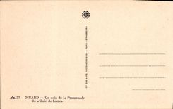 POSTAL Dinard de la VENDIMIA una esquina de la caminata del claro de luna