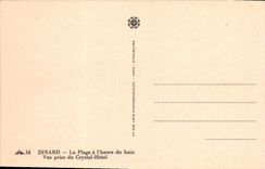 VINTAGE POSTCARD Dinard the Beach Seen from has L hour of the bath Hook Hotel