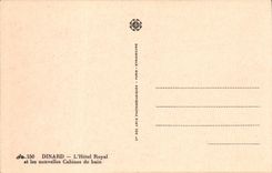 VINTAGE POSTCARD Dinard L Royal Hotel and new Bathing huts