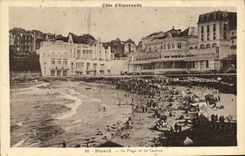 VINTAGE POSTCARD Dinard the Beach and Casinos