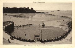 VINTAGE POSTCARD Dinard the Beach of L Locks and the Swimming pool