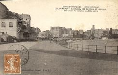 CPA Dinard La digue les Casinos et la Plage