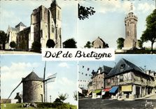 CPM Dol de Bretagne Cathedrale Saint Sansom Chapelle ND de l Esperance Moulin du Tertre Vieilles maisons 