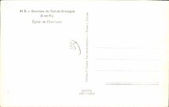 MODERN CARD Surroundings Fraud of Brittany Church of Cherrueix