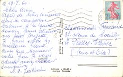 MODERN CARD Fraud of Brittany Porch of the cathedral Town hall and main street Course of the Carters