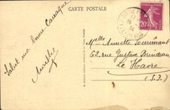 VINTAGE POSTCARD Dol of Brittany Places Toullier and at the dond the Cathedral