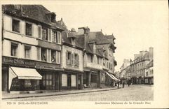 VINTAGE POSTCARD Fraud of Brittany Old Houses of Main street Adolphe Clock making Cron