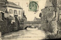 VINTAGE POSTCARD Dol of Brittany the Bridge of L Archbishop Manufactures Guano