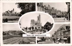 MODERN CARD Fraud of Brittany Main street and course of the Carters Town hall and the big city