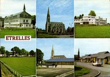 MODERN CARD Etrelles Hairies and L church the stage General sports Room Allotment