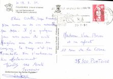 CPM Fougeres La rue Nationale et l Eglise Saint Leonard