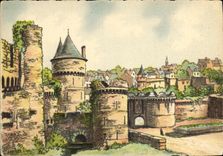 CPA Fougeres Le Chateau Porte Notre Dame et la Ville Haute