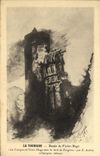 CPA La Tourgue Dessin de Victor Hugo dans la foret de Fougeres