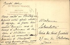 VINTAGE POSTCARD Ferns Interior Court of the Castle and low City