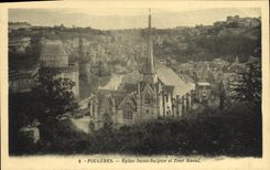 VINTAGE POSTCARD Ferns Church Saint Sulpice and Tour Raoul