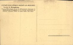 VINTAGE POSTCARD Fougeres the Castle Carries Holy Sulpice Tour of Pelguin and Tour of Tremouille