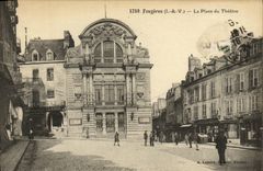 CPA Fougeres La Place du Theatre
