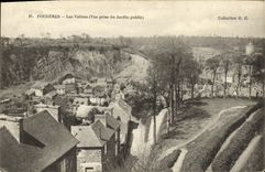 VINTAGE POSTCARD Ferns Valleys seen from of the public garden