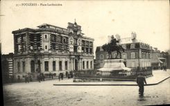 VINTAGE POSTCARD Fougeres Places Lariboisiere