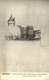 CPA Fougeres Une des portes de la ville dessin de Victor Hugo 1836
