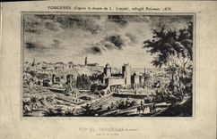 CPA Fougeres d apres le dessin de l Czapali refugie Polonais 1838