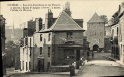 CPA Fougeres Rue de la Fourchette et rue Pinterie