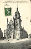 VINTAGE POSTCARD Fougeres L Church St Leonard Facade Is
