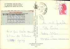 MODERN CARD Geveze L church and the center of the city