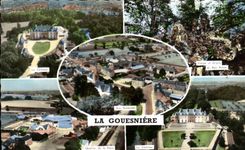 MODERN CARD Virgin Gouesniere Castle and cave District of the station