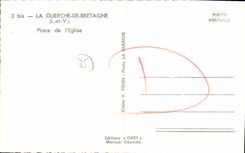 MODERN CARD Guerche of Brittany Places L Church